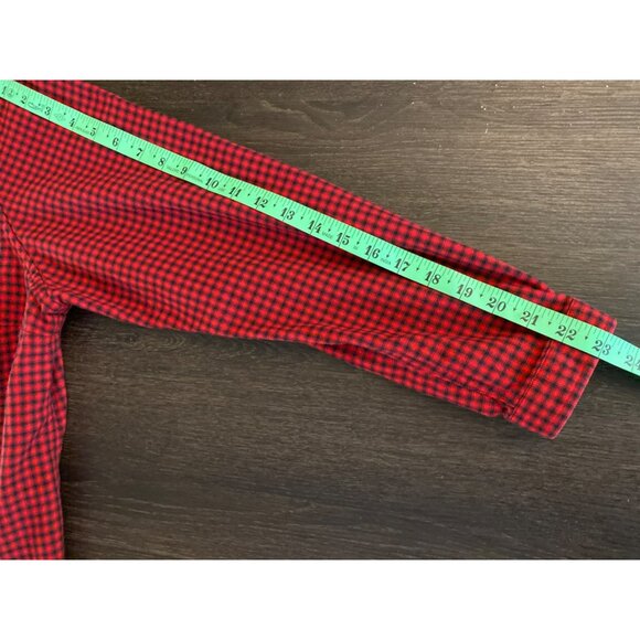 L.L. Bean Womens Red & Black Plaid Flannel Cotton Button-Down Shirt XL Petite - Picture 9 of 10